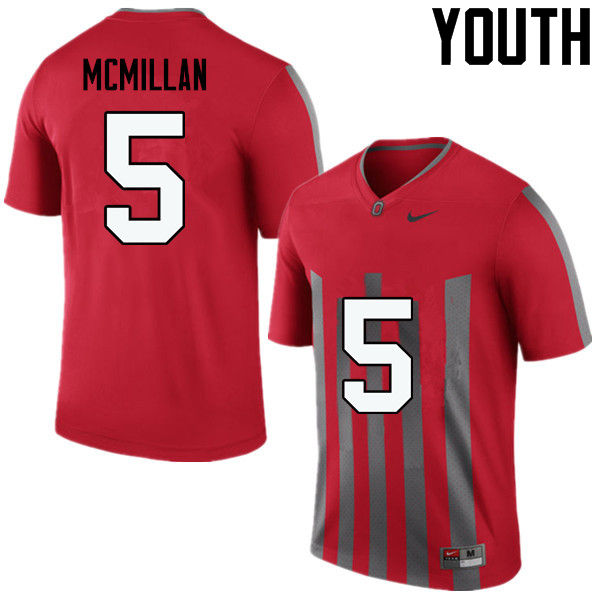 Youth Ohio State Buckeyes #5 Raekwon McMillan Throwback Game College Stitched Football Jersey 23YJ042OU